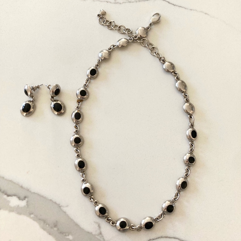 Reversible Necklace and Earrings set